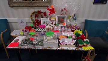 Arbroath care home unveil their annual Christmas Craft Table